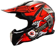Шлем WLT-188 MATT BLACK  RED MX 01 XS
