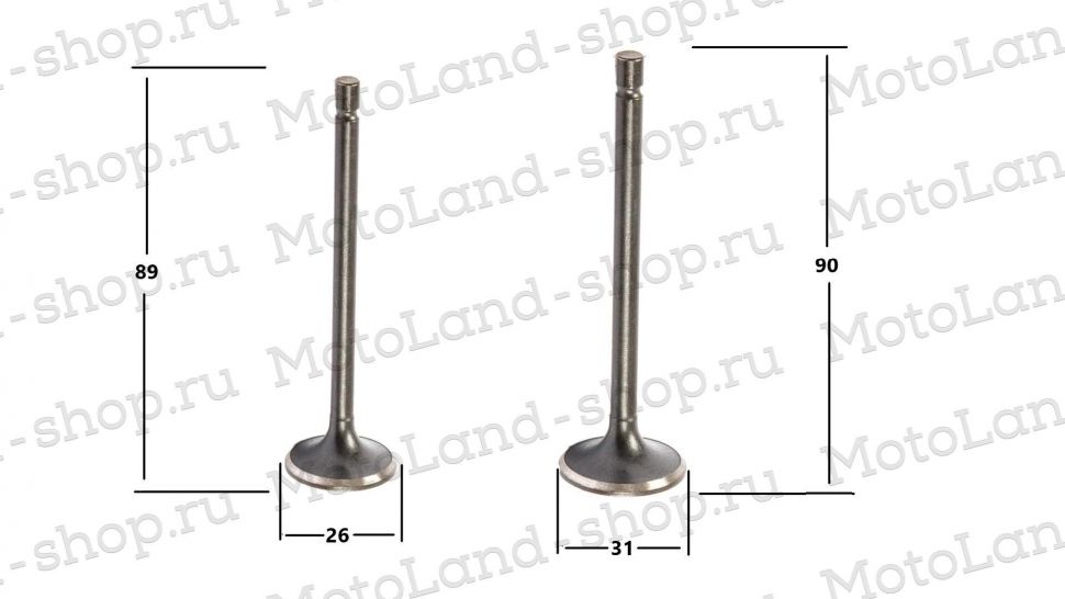Клапаны ГРМ 163FML (CG200-A) (компл=2шт)
