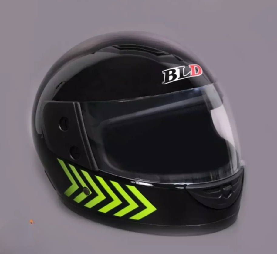 Шлем BLD 825 черный желтая стрела XS