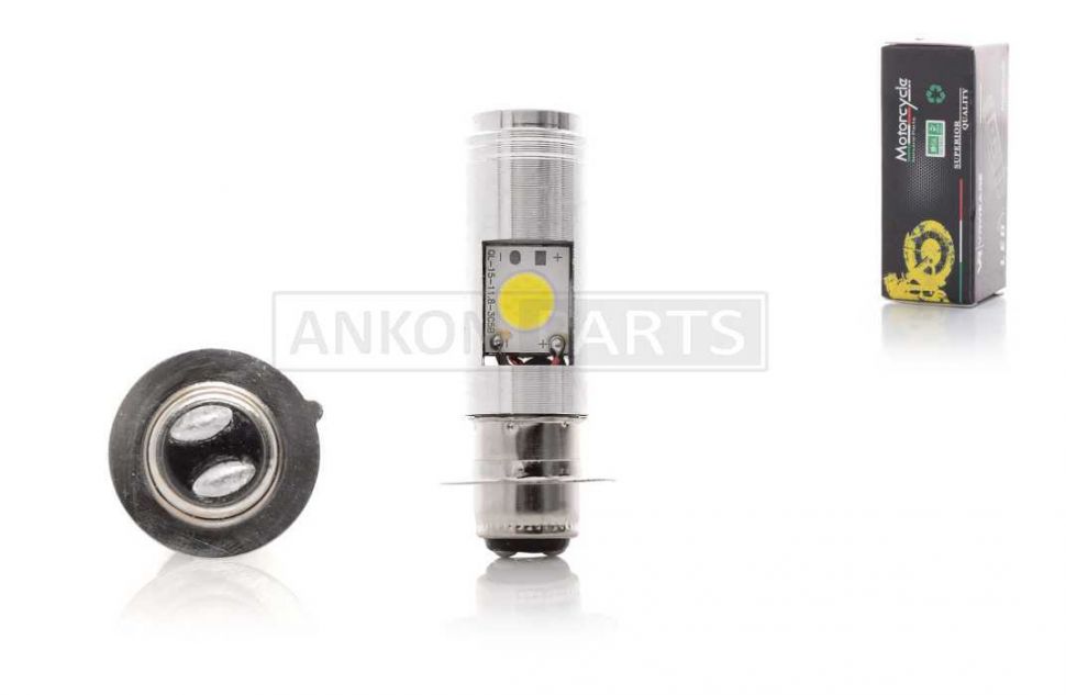 Лампа фары диодная P15D-25-1 12V 35/35W 1 ус, 2 кристалла #3 'LED'