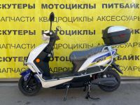 1 Электроскутер GL-YY/GS (L)/72V20AH GL1200DT-10 белый/синий с дугами SPEED