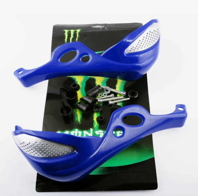 Защита рук на руль (mod:1, MONSTER ENERGY, синие) "XJB"