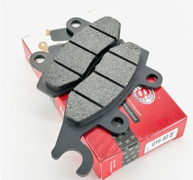Колодки тормозные (диск) GY6-80 (с крючком вправо) SEE