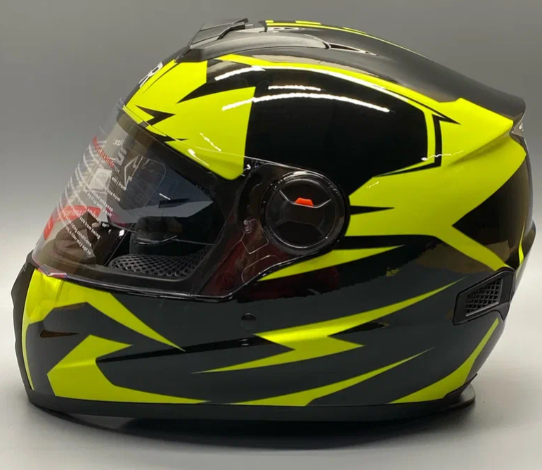 Шлем мото интеграл HIZER B561 #1 (L) black/yellow