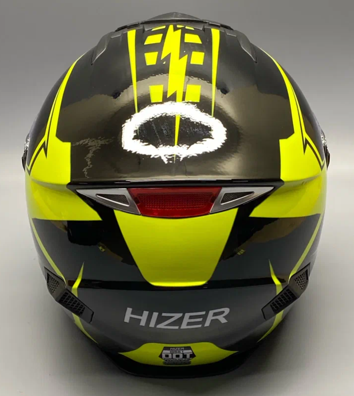 Шлем мото интеграл HIZER B561 #1 (L) black/yellow
