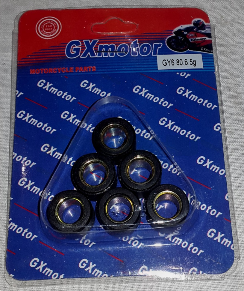 Ролики вариатора переднего GY6-50/80см3 6.5гр "SDTW"/"Motoopt" Тайвань