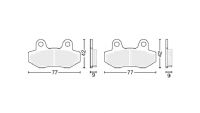Колодки тормозные (диск) GY6-80 (без крючка) SEE