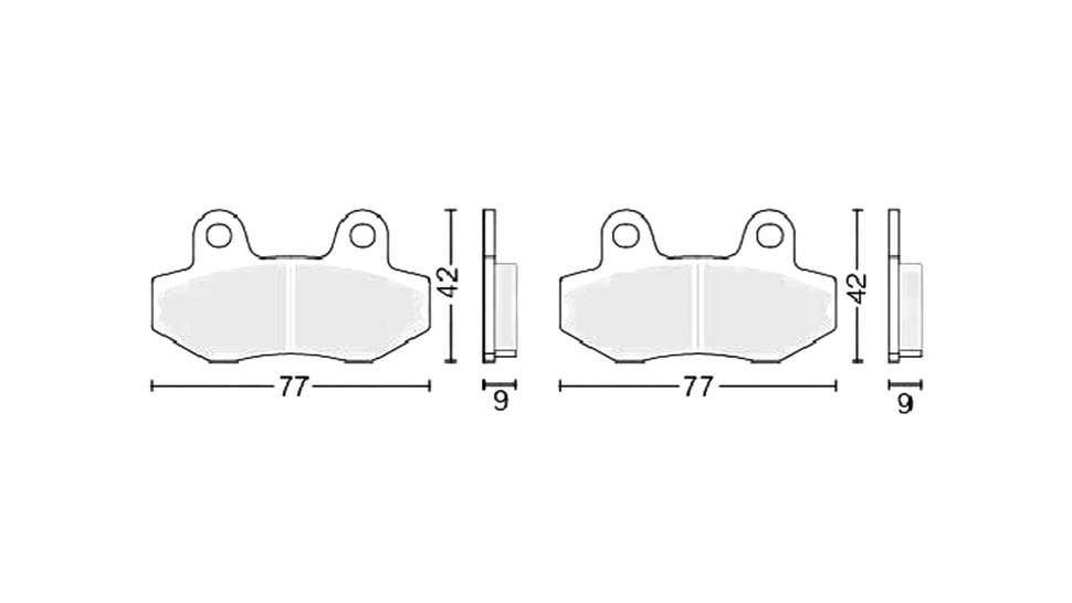 Колодки тормозные (диск) GY6-80 (без крючка) SEE
