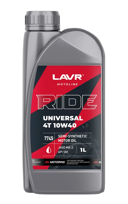 LAVR МОТО Ln7745 Масло моторное RIDE UNIVERSAL 10W-40 1л