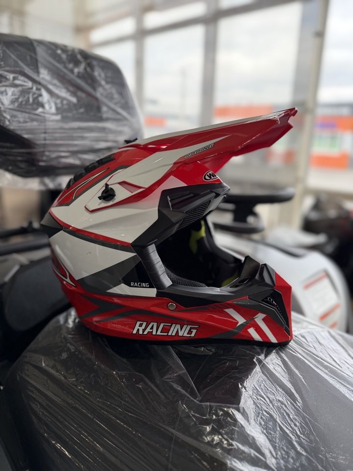Шлем WLT-127 GLOSS RED\ white 2# M