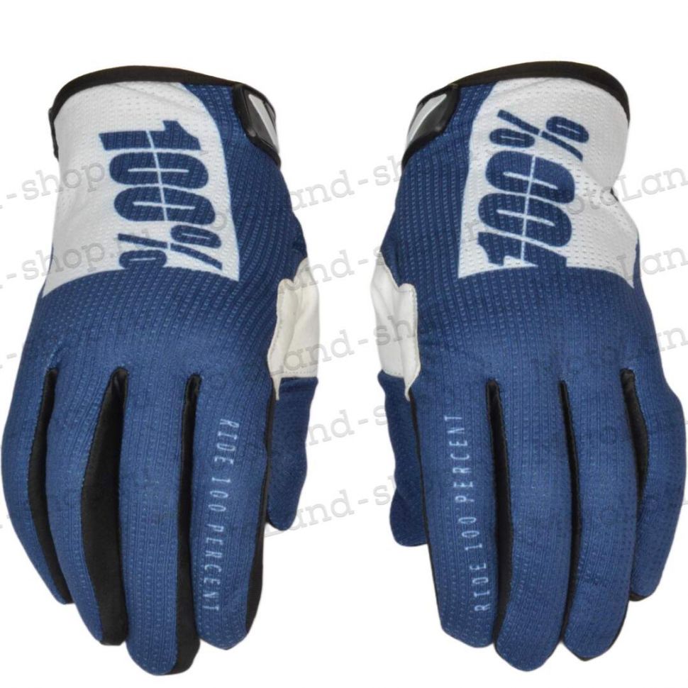 Перчатки мото 100% №1 blue/white (XXL) мотокросс