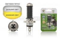 Лампа фары диодная H4 12V линза "RTD"