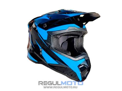 Шлем KIOSHI Holeshot 801 кроссовый (Черный/ синий, XXL, 304171-35)