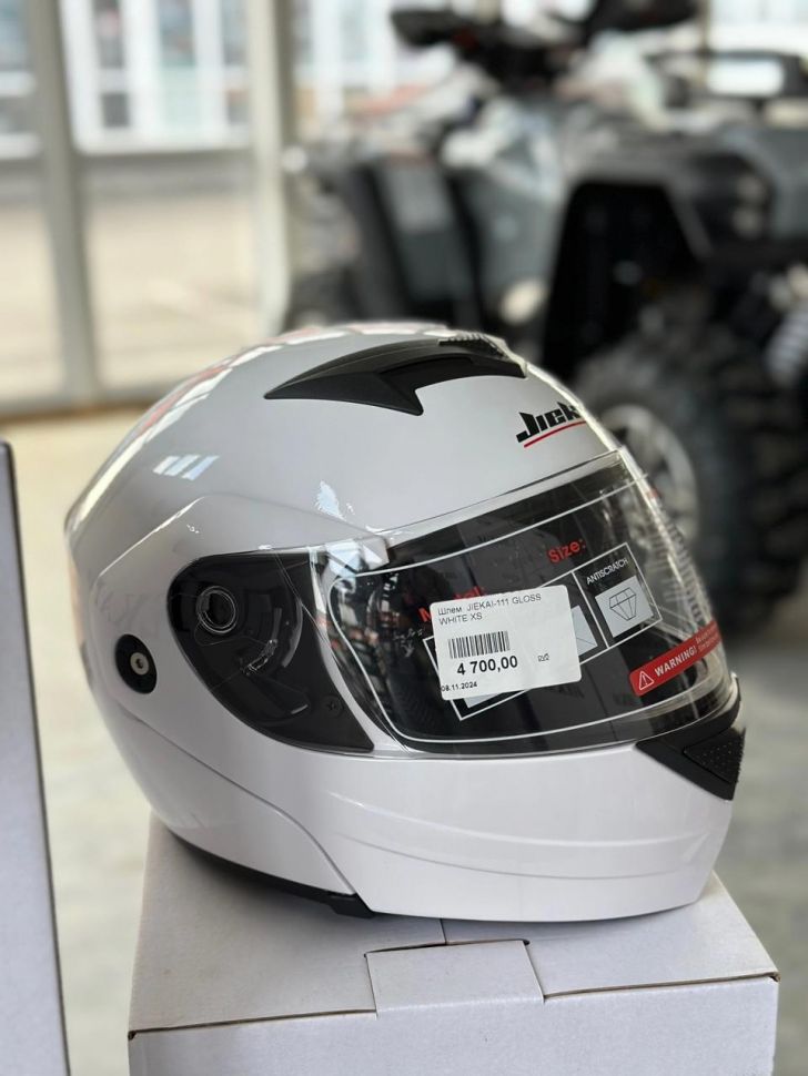 Шлем  JIEKAI-111 GLOSS WHITE XS