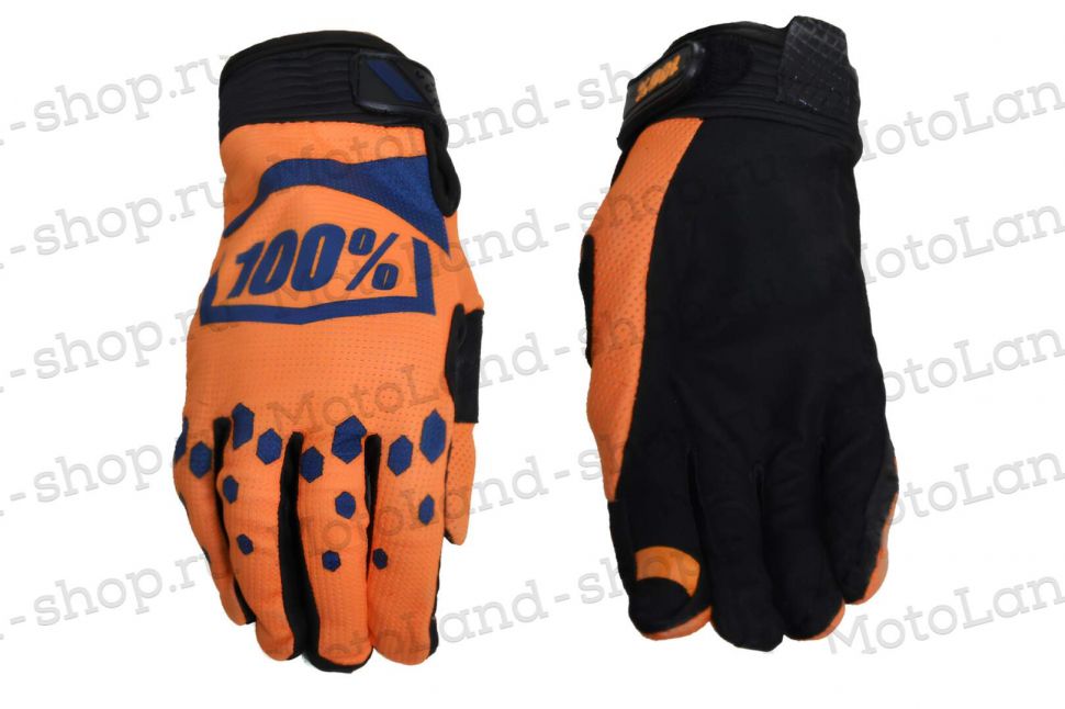 Перчатки мото 100% №4 orange/black (XXL) мотокросс