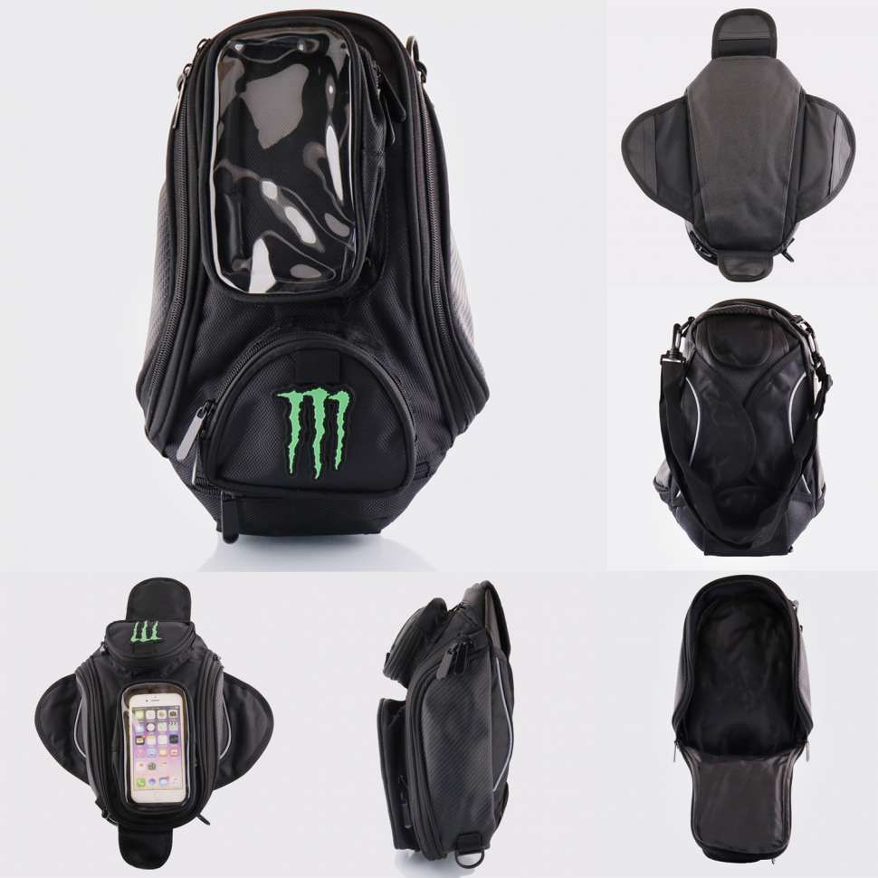 Сумка на бак "MONSTER ENERGY" ( крепление магнит + ремен, влагозащитный отсек под телефон) (mod:B-1)