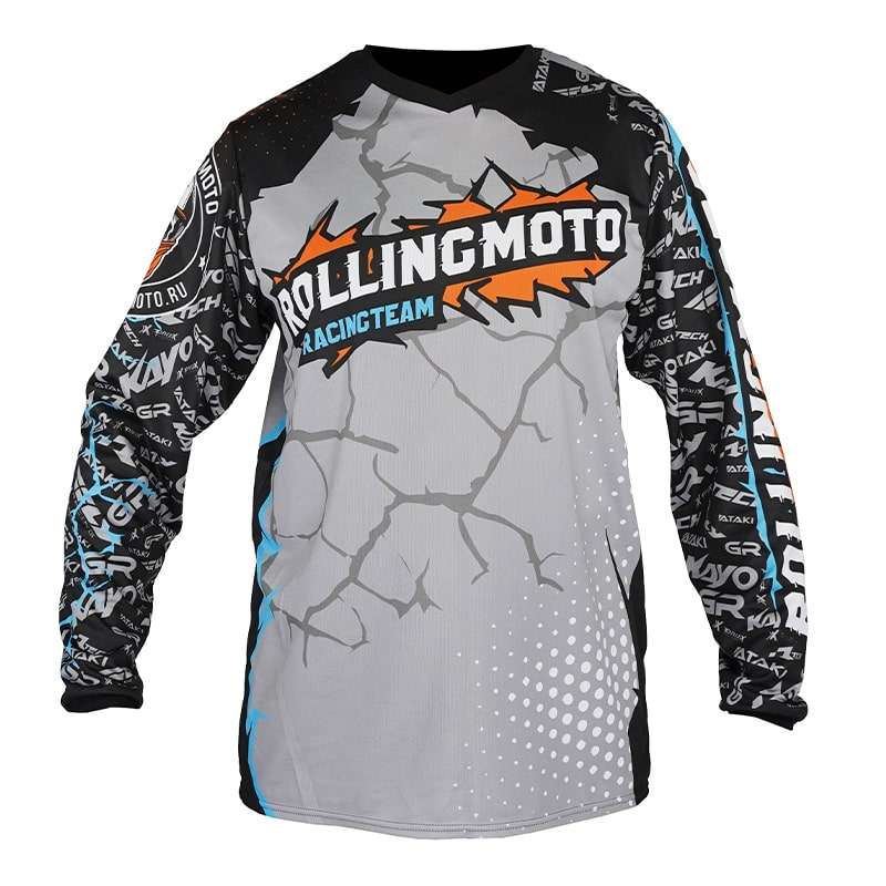 Джерси ROLLING MOTO RACING TEAM (серый/оранжевый, XL, 6430427-713-8808)