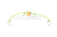 Фильтр топливный бочонок с магнитом, шланги и хомуты D-32 d-6 (силикон зеленый)