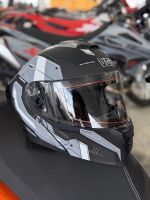 Шлем-интеграл черн белый серый мат M "VGV" L06 китай