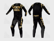 Мотокостюм FXR moto (Чёрный/Золотой, S)