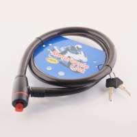 e3142734f1aad93956c74c678102de08 Замок на колесо (трос 1200*17mm) (с ключом,чёрный) "ML"