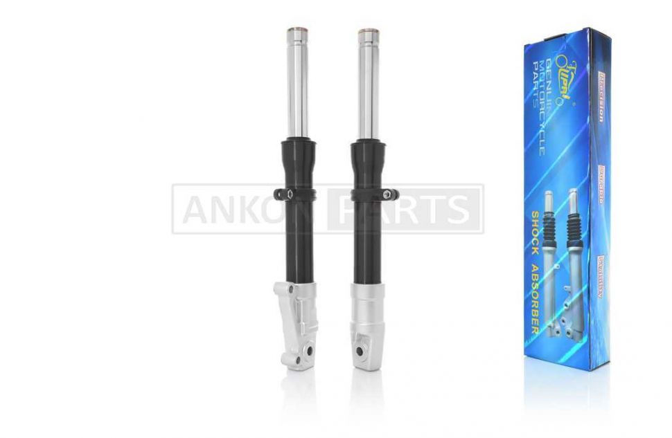 Амортизаторы передние (перья) DIO ZX диск, гидравлика, шток d27 "LIPAI" (черные)