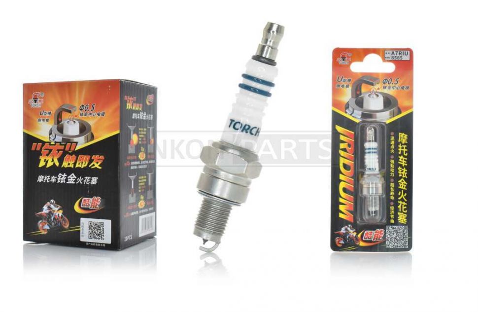 Свеча 4T M10x1.00 L12.7 A7RIU иридий, резистор "TORCH" (оригинал, блистер)