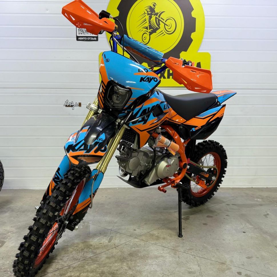 Питбайк KAYO EVOLUTION YX140EM 17/14 KRZ (механ. сцепл., эл. стартер )