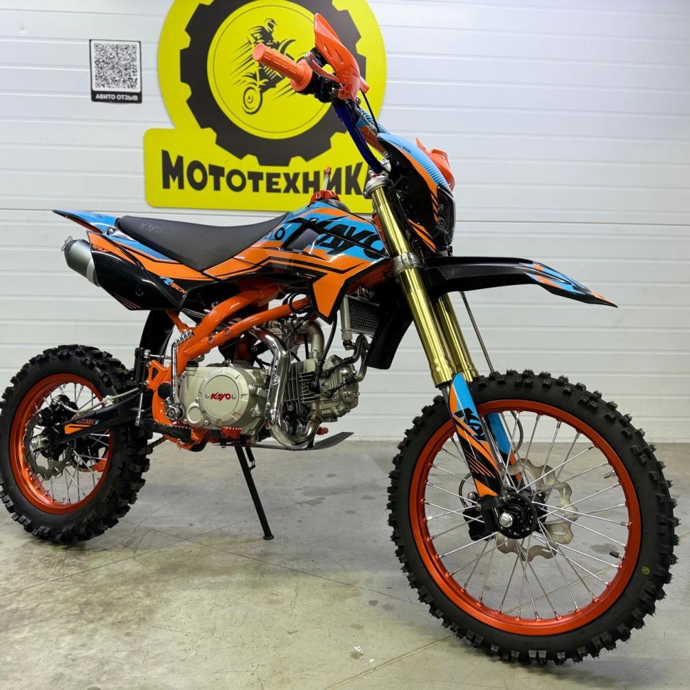 Питбайк KAYO EVOLUTION YX140EM 17/14 KRZ (механ. сцепл., эл. стартер )