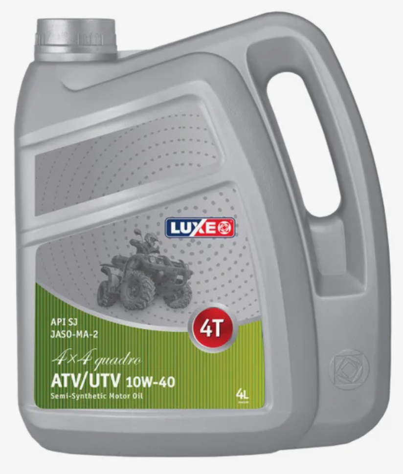 LUXE Масло моторное 4T 4x4 QUADRO SAE 10W-40 API SL П/С 4л , 30515