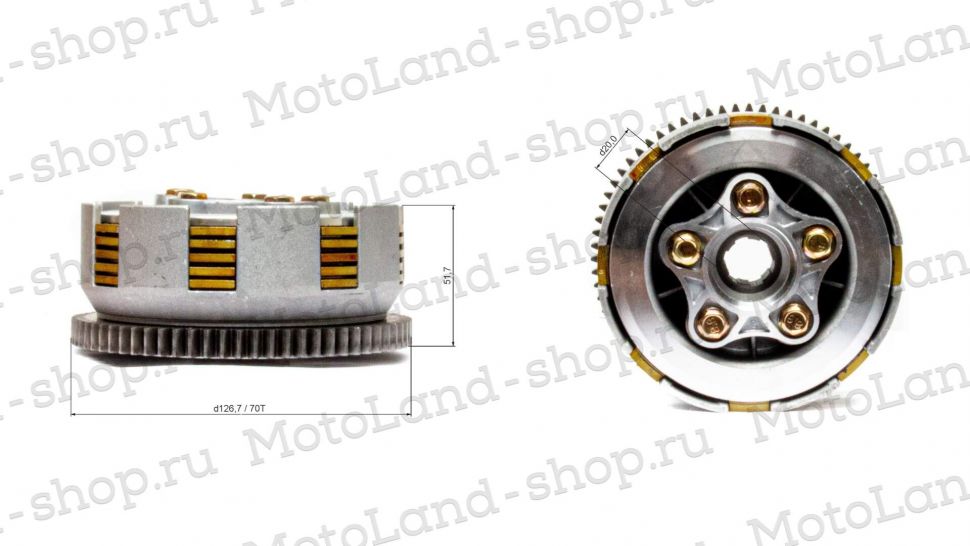 Барабан сцепления в сборе 156FMI (CB125D) 161FMJ (CB150D)