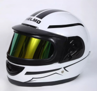 шлем HELMO HZF01 глянец белый с черным (XS)