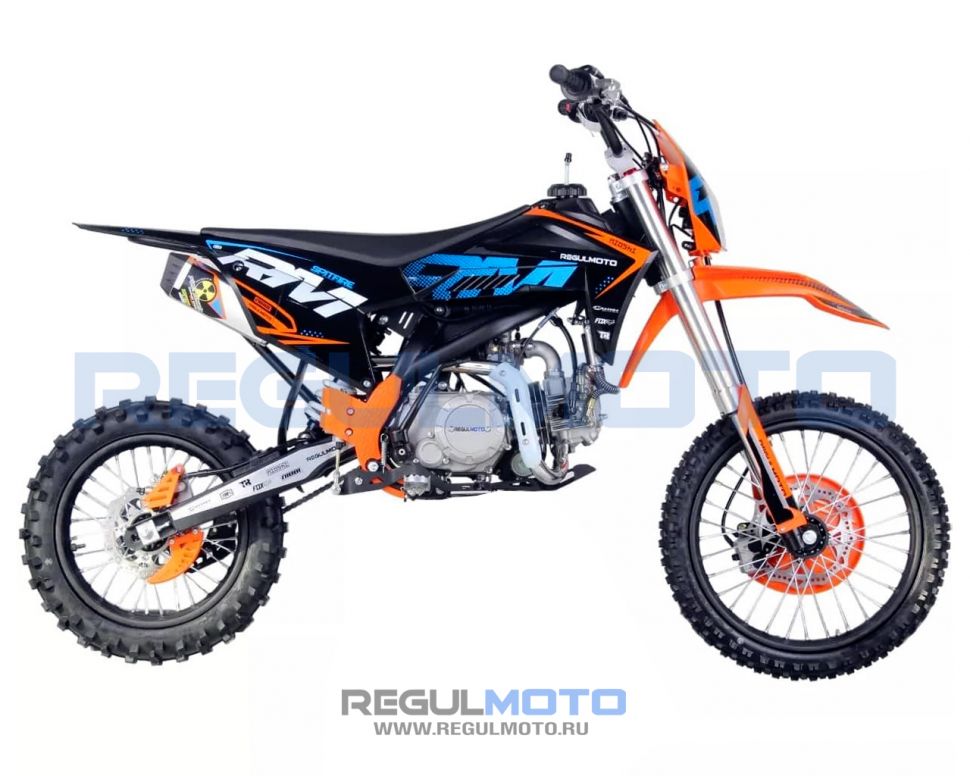 Питбайк Regulmoto SPITFIRE PRO 140  17/14  (черный/оранжевый)