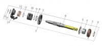 Вал кик-стартера Racer K2 в сборе (RC250GY-C2K) 166FMM265CH