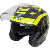 Шлем мото открытый HIZER J228 №1 (L) black/neon yellow Шлем мото открытый HIZER J228 №1 (L) black/neon yellow